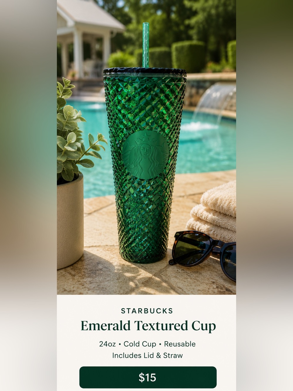 Starbucks Emerald Textured Cup